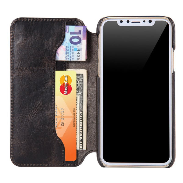 Classic Leather iPhone Wallet Case